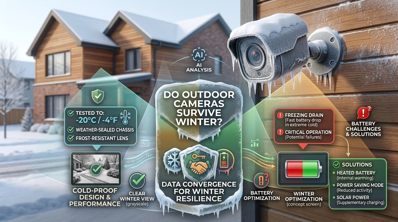 outdoor security camera winter, cold weather camera performance, cold and batteries, freezing temperatures and cameras, wireless security camera winter, winter camera maintenance, battery drain in cold, battery-powered camera cold, outdoor surveillance winter, cold weather protection,