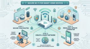 secure smart home wifi, iot network security, guest network for smart devices, smart home router setup, router security settings, isolate iot devices, wifi network segmentation, home network protection, smart home cybersecurity, secure router configuration,
