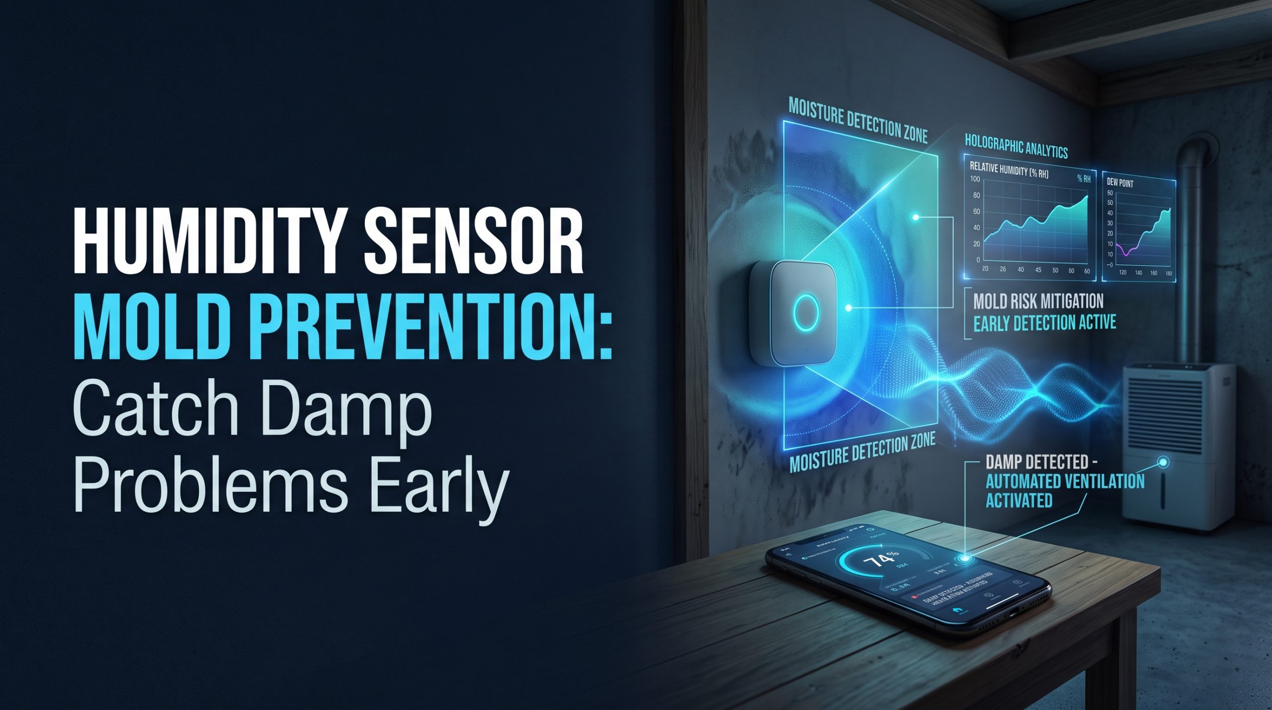 Humidity Sensor, Mold Prevention, Damp Detection, Home Moisture Control, Proactive Mold Prevention, Smart Indoor Air Quality, High Humidity Solutions, Home Inspection Technology, Early Warning Sensors, Mold Risk Mitigation, Smart Home Automation, Ventilation and Dehumidification, Dampness Prevention, Indoor Environmental Quality, Proactive Alerts,